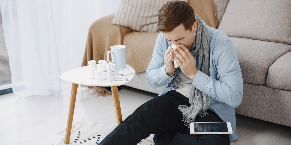 Man Sneezing